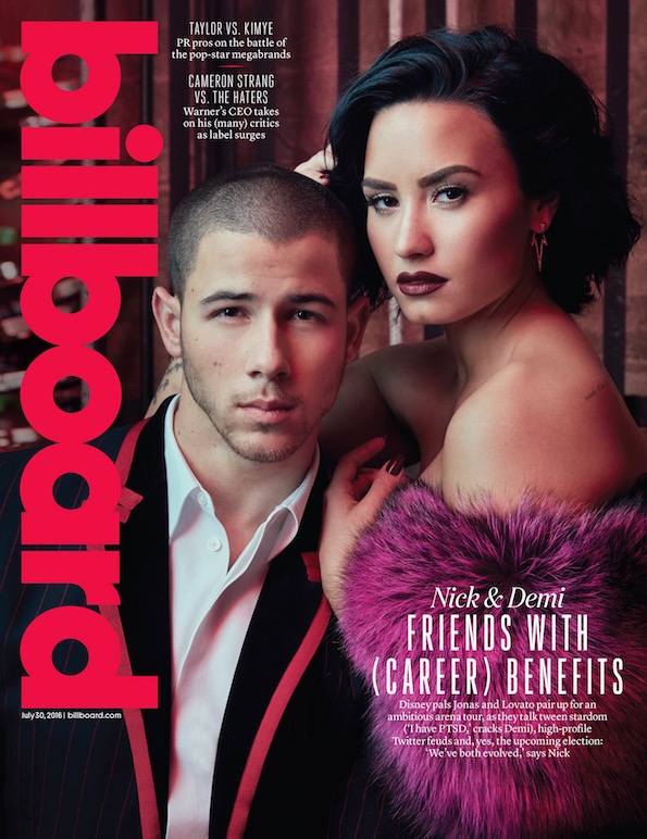 demi lovato nick jonas billboard cover